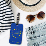 Etiqueta Para Maletas La bandera de Europa vota por nuestro futuro<br><div class="desc">Europa Bandera Votación De Vacaciones Por Nuestra Futura Etiqueta De Equipaje</div>