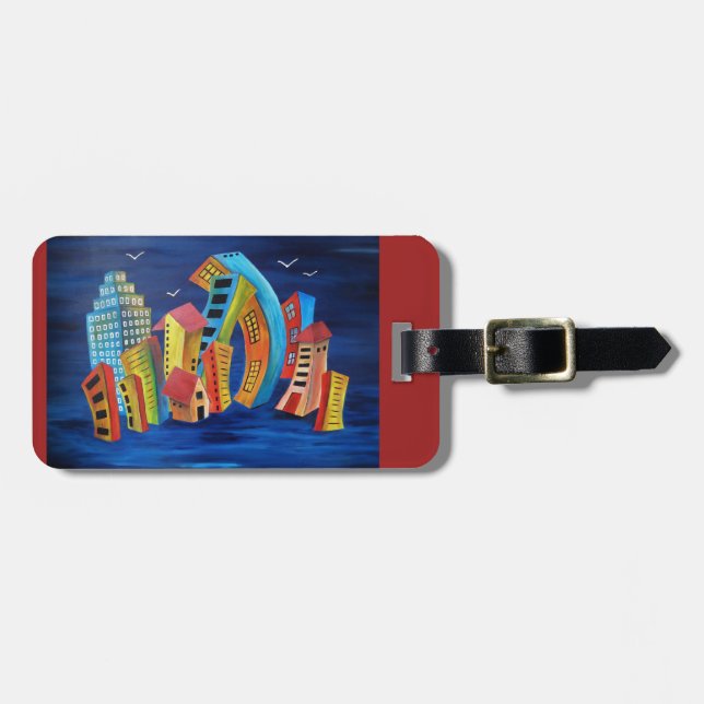 Etiqueta Para Maletas La ciudad flotante (Frente Horizontal)