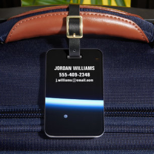 Etiqueta Para Maletas La delgada línea de la atmósfera de la Tierra y un