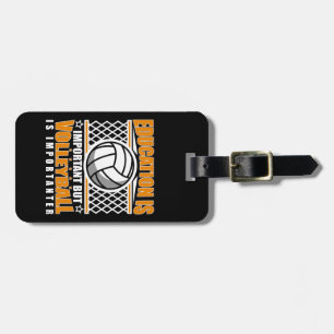 Etiqueta Para Maletas La Educación Es Importante, Pero El Voleibol Es Im