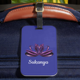 Etiqueta Para Maletas La flor de loto personalizada