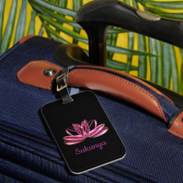 Etiqueta Para Maletas La flor de loto personalizada