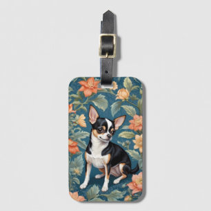 Etiqueta Para Maletas La floral inspirada por el cute chihuahua William 