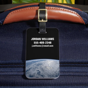 Etiqueta Para Maletas La Glint del Sol Viendo en el Océano Pacífico Sur.