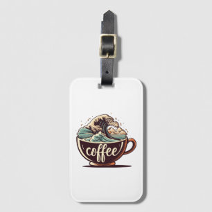 Etiqueta Para Maletas La Gran Ola De Café