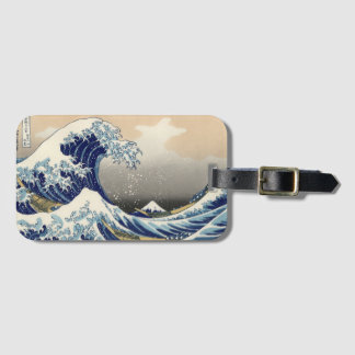 Etiqueta Para Maletas La Gran Ola frente a Kanagawa Hokusai