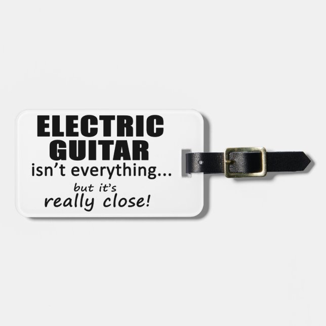 Etiqueta Para Maletas La guitarra eléctrica no lo es todo (Frente Horizontal)