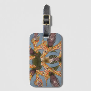 Etiqueta Para Maletas La jirafa de Kaleidoscope Mandala: Resumen de arte
