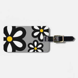 Etiqueta Para Maletas La margarita moderna personalizó amarillo/gris de