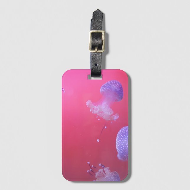 Etiqueta Para Maletas La medusa en rosa (Anverso vertical)