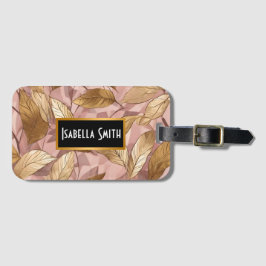 Etiqueta Para Maletas La moderna colección de Rubor Pink Gold Boho Lees