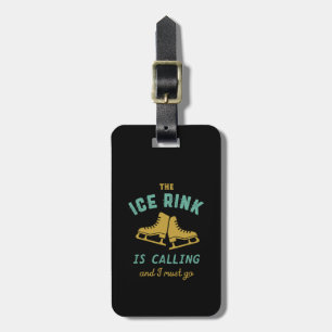 Etiqueta Para Maletas La pista de hielo para patinar sobre hielo vintage