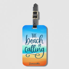 Etiqueta Para Maletas La playa está llamando Personalizado de vacaciones