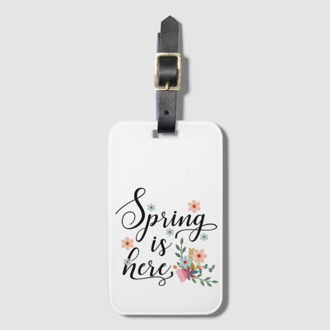 Etiqueta Para Maletas la primavera está aquí (Anverso vertical)