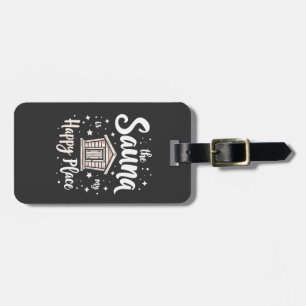 Etiqueta Para Maletas La Sauna es mi lugar feliz