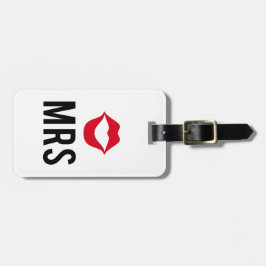 Etiqueta Para Maletas La señora texto con los labios rojos, para la