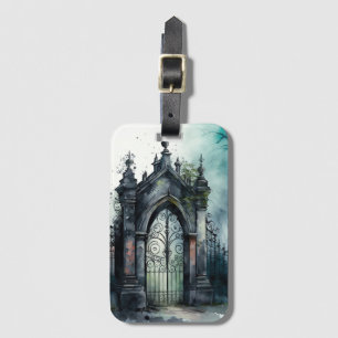 Etiqueta Para Maletas La serie Puerta del Cementerio Gótico Diseño 11