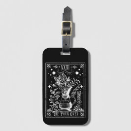Etiqueta Para Maletas La Tarjeta de Tarot de Café de Vertido