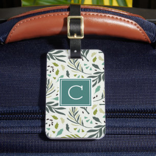 Etiqueta Para Maletas La vegetación de los jardines de Whimsy Monogramme