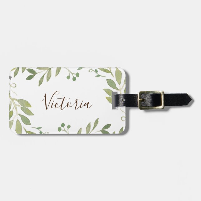 Etiqueta Para Maletas La vegetación elegante (Frente Horizontal)