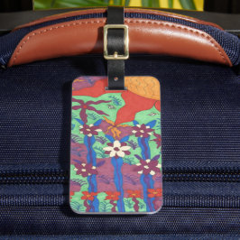 Etiqueta Para Maletas La vida en la impresión del Boho Garden