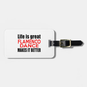 ETIQUETA PARA MALETAS LA VIDA ES GRAN FLAMENCO LO HACE MEJOR