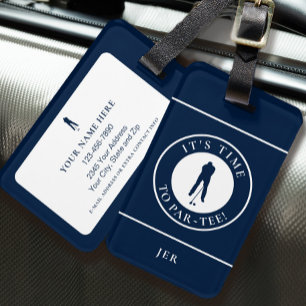 Etiqueta Para Maletas La vida es mejor en Tee Time Personalizado para Go