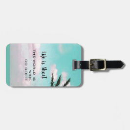 Etiqueta Para Maletas La vida es una breve cita Inspiradora de viaje tro