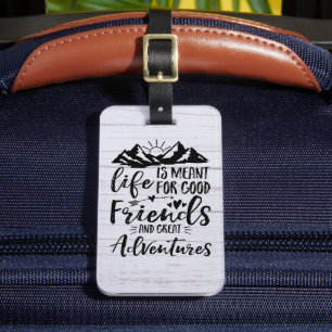 Etiqueta Para Maletas La Vida Está Destinada A Las Grandes Aventuras De 