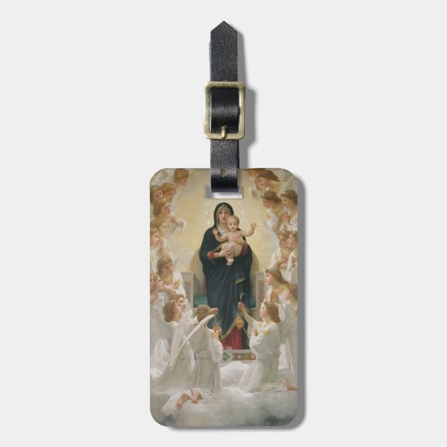 Etiqueta Para Maletas La Virgen con Angels, 1900 (Frente Vertical)