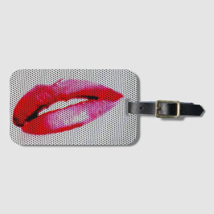 Etiqueta Para Maletas Labios rojos