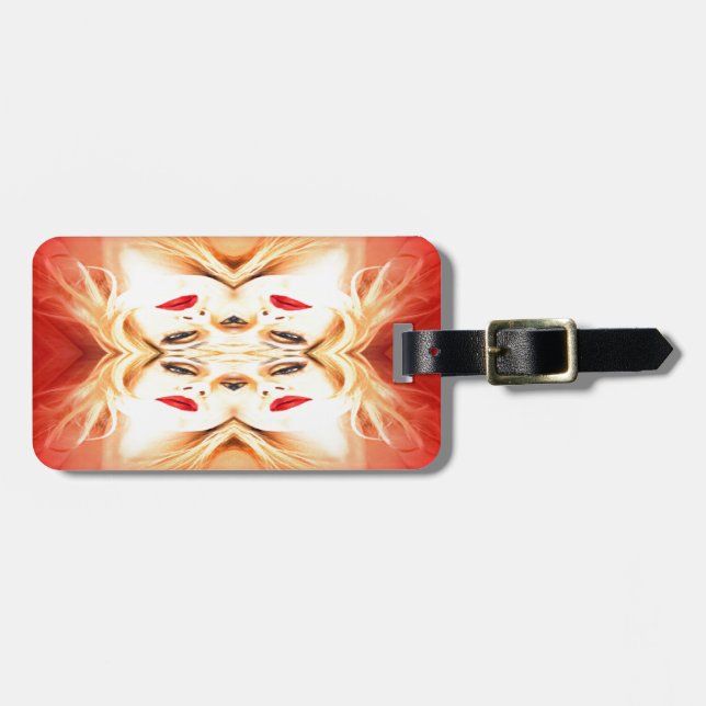 Etiqueta Para Maletas Labios rojos (Frente Horizontal)