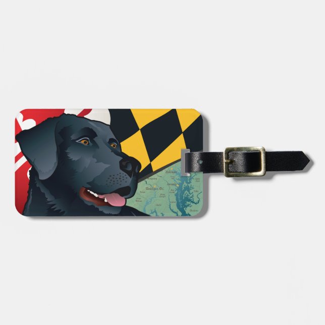 Etiqueta Para Maletas Laboratorio negro del ciudadano (Frente Horizontal)