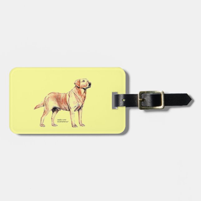 Etiqueta Para Maletas Labrador Retriever (Frente Horizontal)