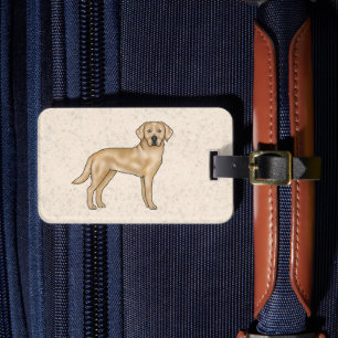 Etiqueta Para Maletas Labrador Retriever Amarillo Perro de Lab Cute Dibu