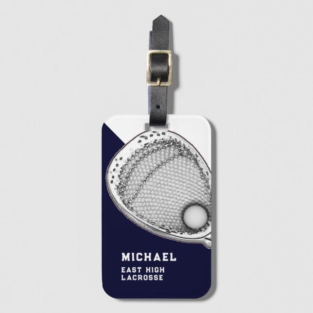 Etiqueta Para Maletas Lacrosse Goalie Gear (Anverso vertical)
