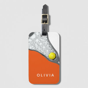 Etiqueta Para Maletas Lacrosse Personalizado Naranja