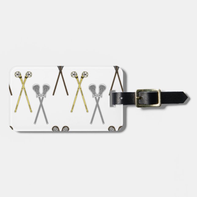 Etiqueta Para Maletas Lacrosse Sticks (Frente Horizontal)
