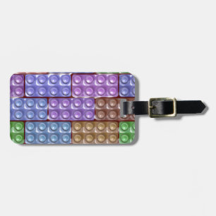 Etiqueta Para Maletas Ladrillos del constructor - Pastel