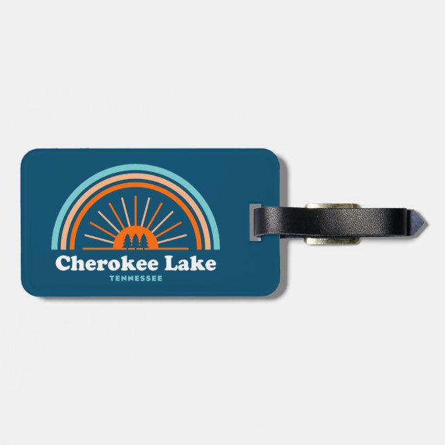 Etiqueta Para Maletas Lago Cherokee Arcoiris Tennessee (Atrás Horizontal)