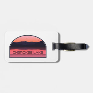 Etiqueta Para Maletas Lago Cherokee Tennessee Red Sunrise