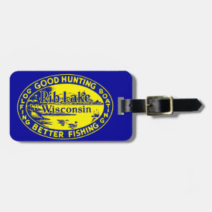 Etiqueta Para Maletas Lago de Rib Vintage Wisconsin