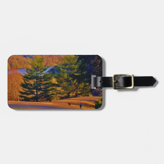 Etiqueta Para Maletas Lago Deer & Mt (Frente Horizontal)