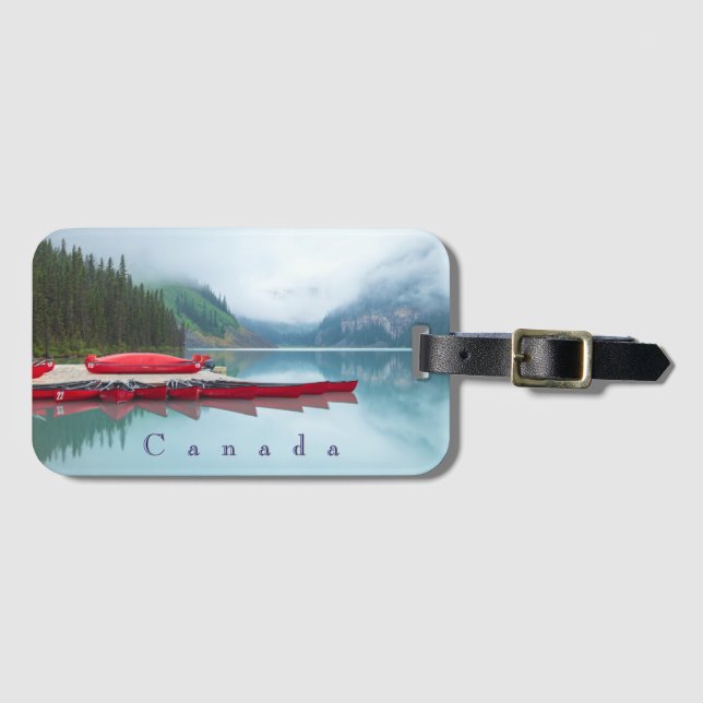 Etiqueta Para Maletas Lago Louise Canadá (Anverso horizontal)