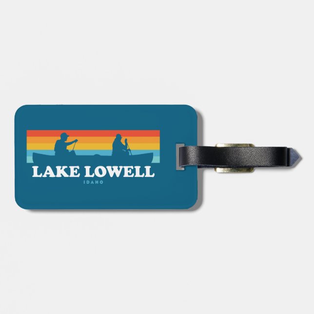 Etiqueta Para Maletas Lago Lowell Idaho Canoe (Atrás Horizontal)