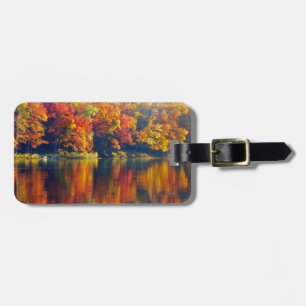 Etiqueta Para Maletas Lago Otoño