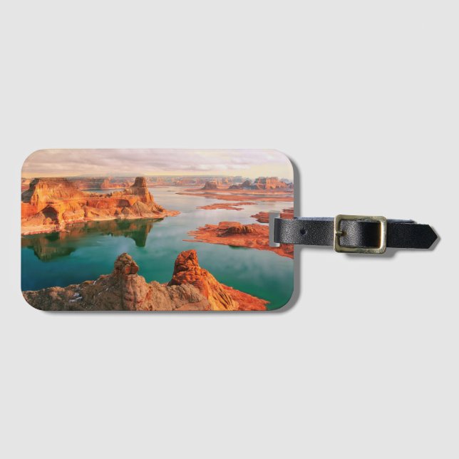 Etiqueta Para Maletas Lago Powell Arizona (Anverso horizontal)