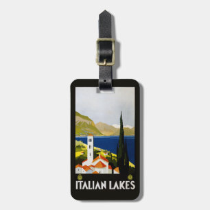 Etiqueta Para Maletas Lagos italianos Viaje Antiguo Italia