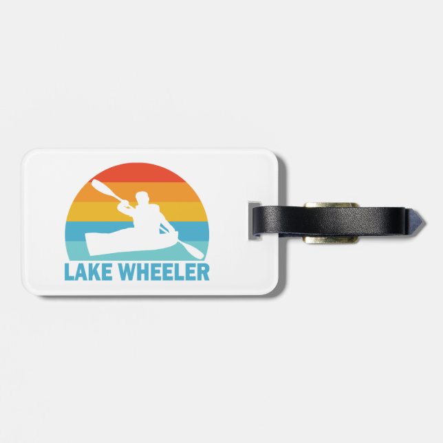 Etiqueta Para Maletas Lake Wheeler North Carolina Kayak (Atrás Horizontal)