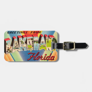 Etiqueta Para Maletas Lakeland Florida Antiguo